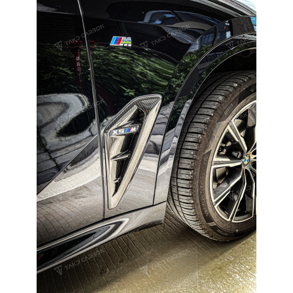 Skärmventiler i Dry Carbon för framskärmar BMW X5 G05 2022–2024