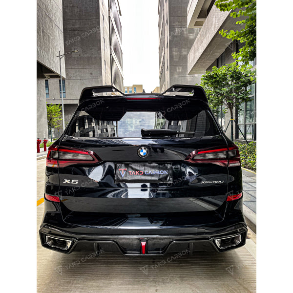 Övre bakspoiler i Dry Carbon för BMW X5 G05 2022–2024