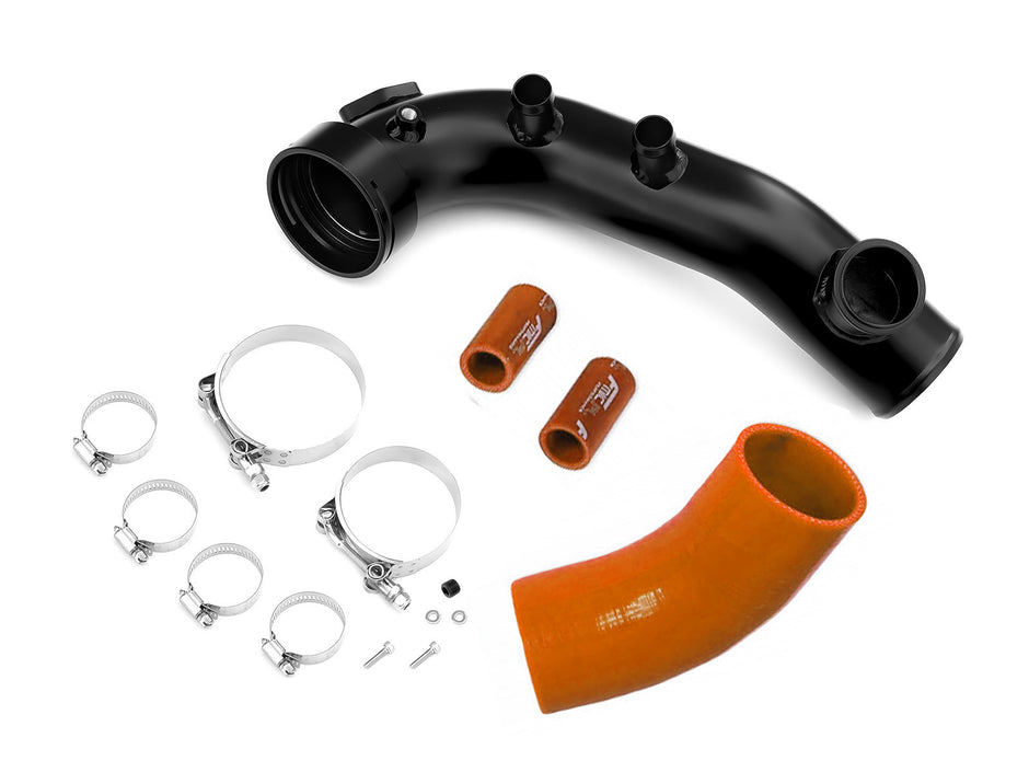 FMIC.EU Laddluftsrör (charge pipe) BMW 135i / 335i / 1M N54 (Orange, med BOV-fläns 50 mm) – bild 3