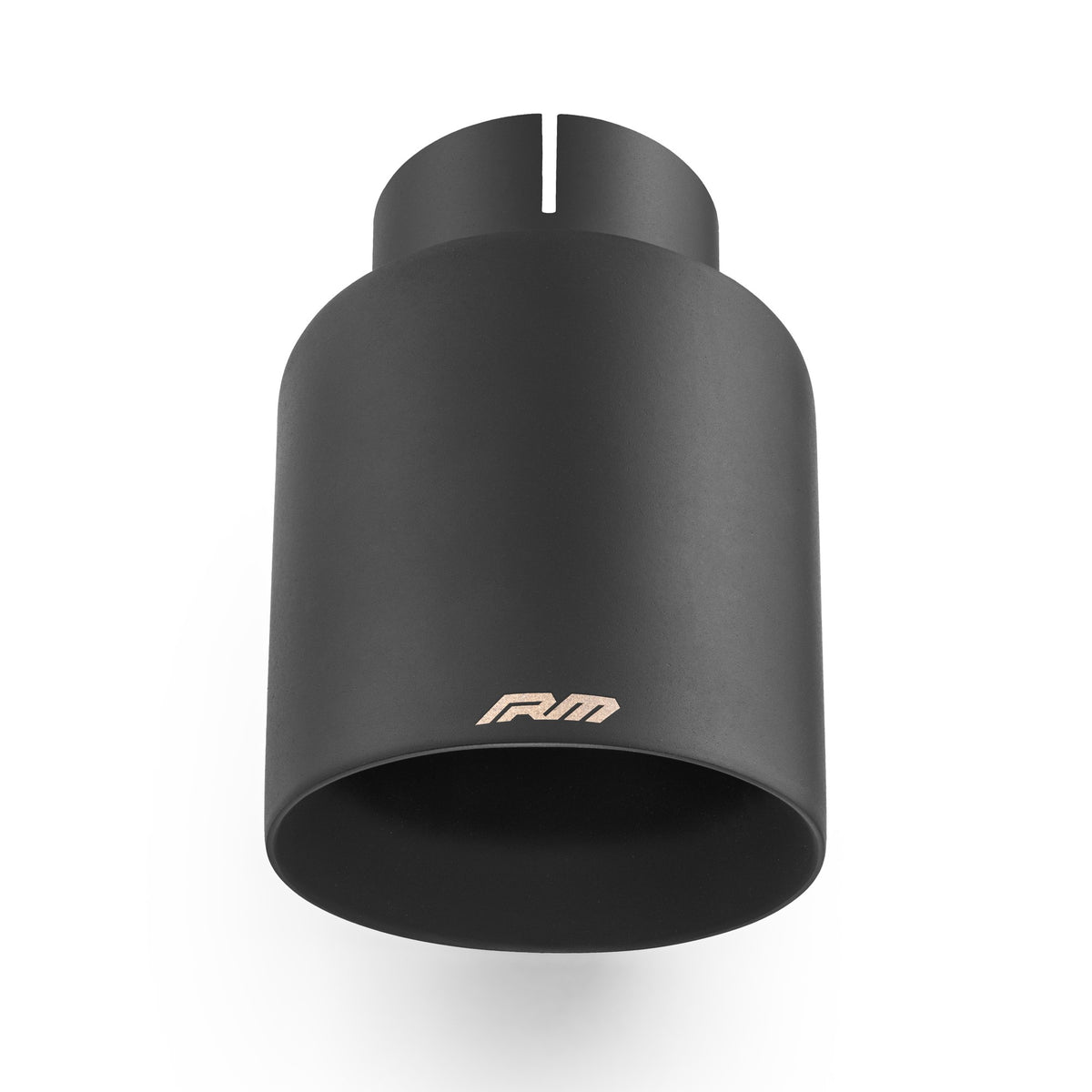 Angle-cut Rostfritt stål Ändrör with flared diffuser and a black coating