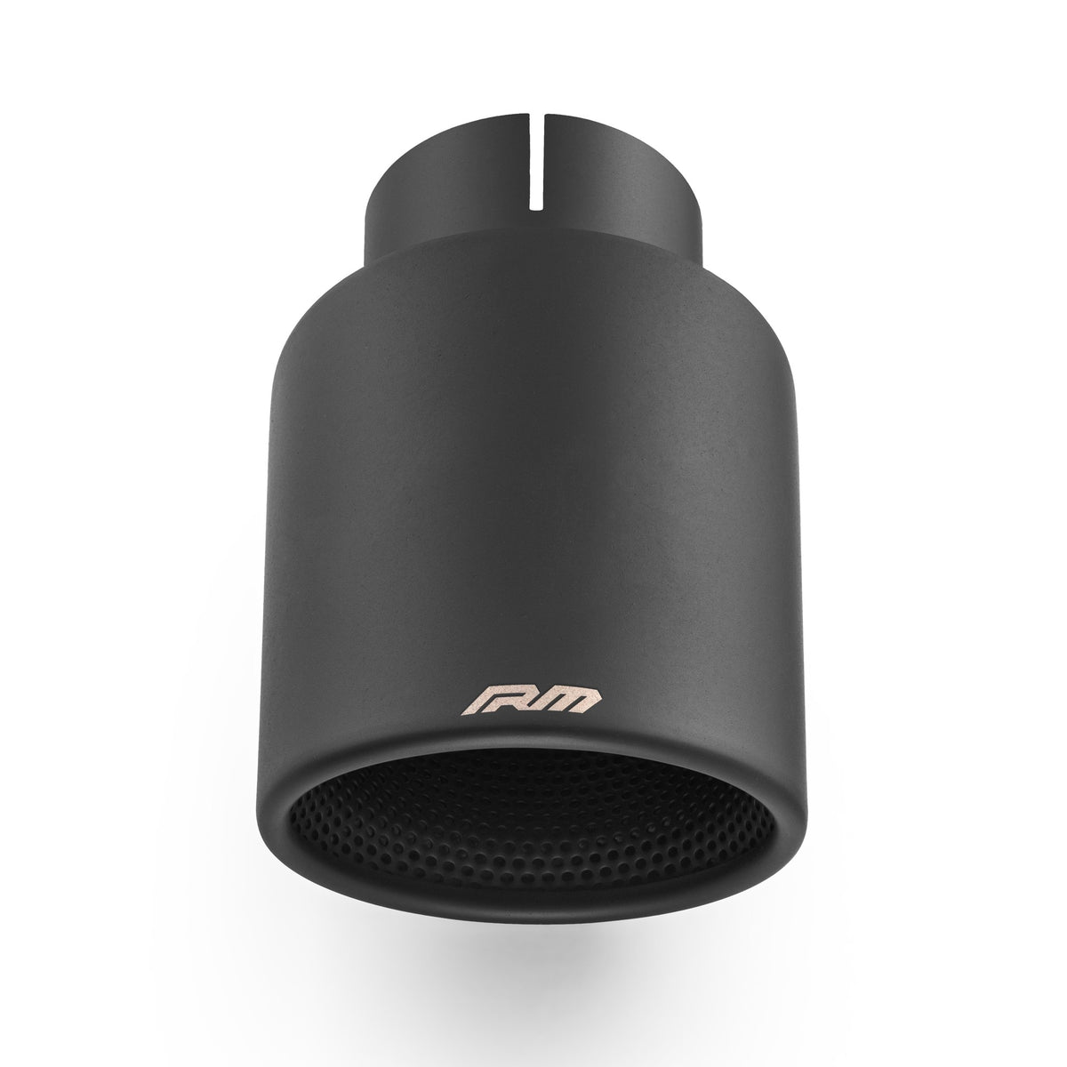 Angle-cut Rostfritt stål Ändrör with perforated diffuser and a black coating PROM.KSZC101DP