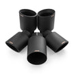 Angle-cut Rostfritt stål Ändrör with perforated diffuser and a black coating PROM.KSZC76DP