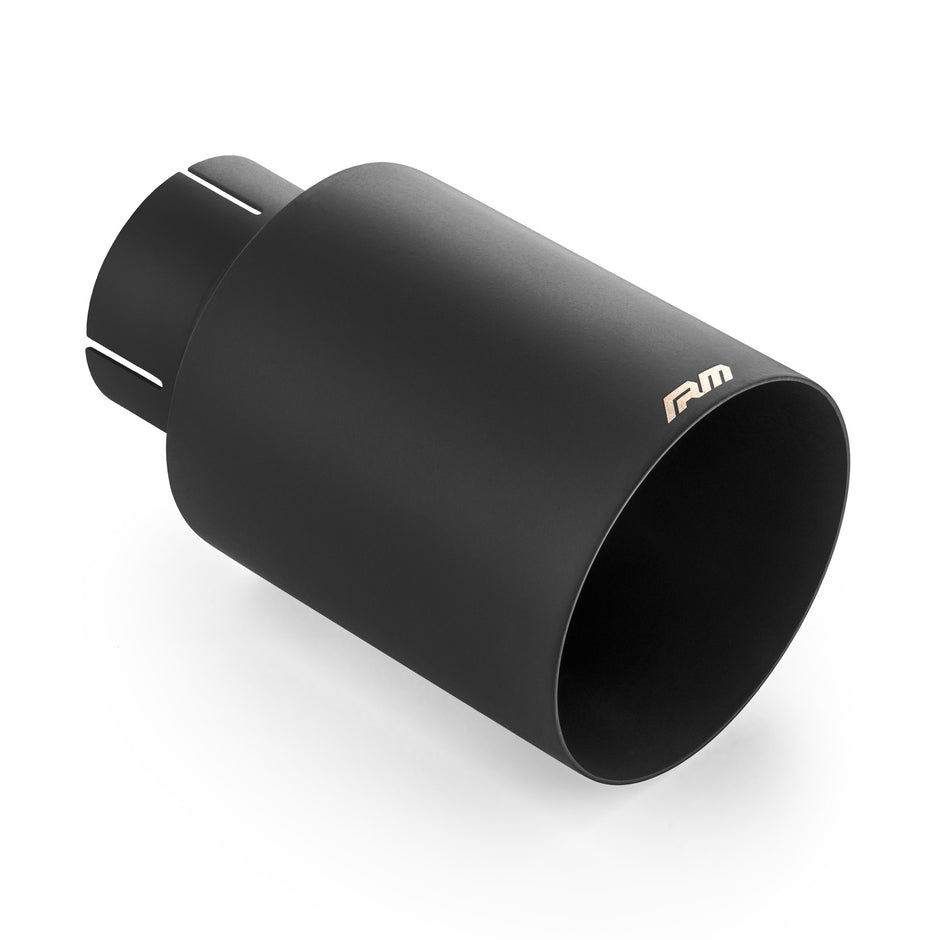 Straight-cut Rostfritt stål Ändrör with a black coating