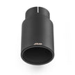 Straight-cut Rostfritt stål Ändrör with a perforated diffuser and black coating
