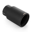 Straight-cut Rostfritt stål Ändrör with perforated diffuser and a black coating