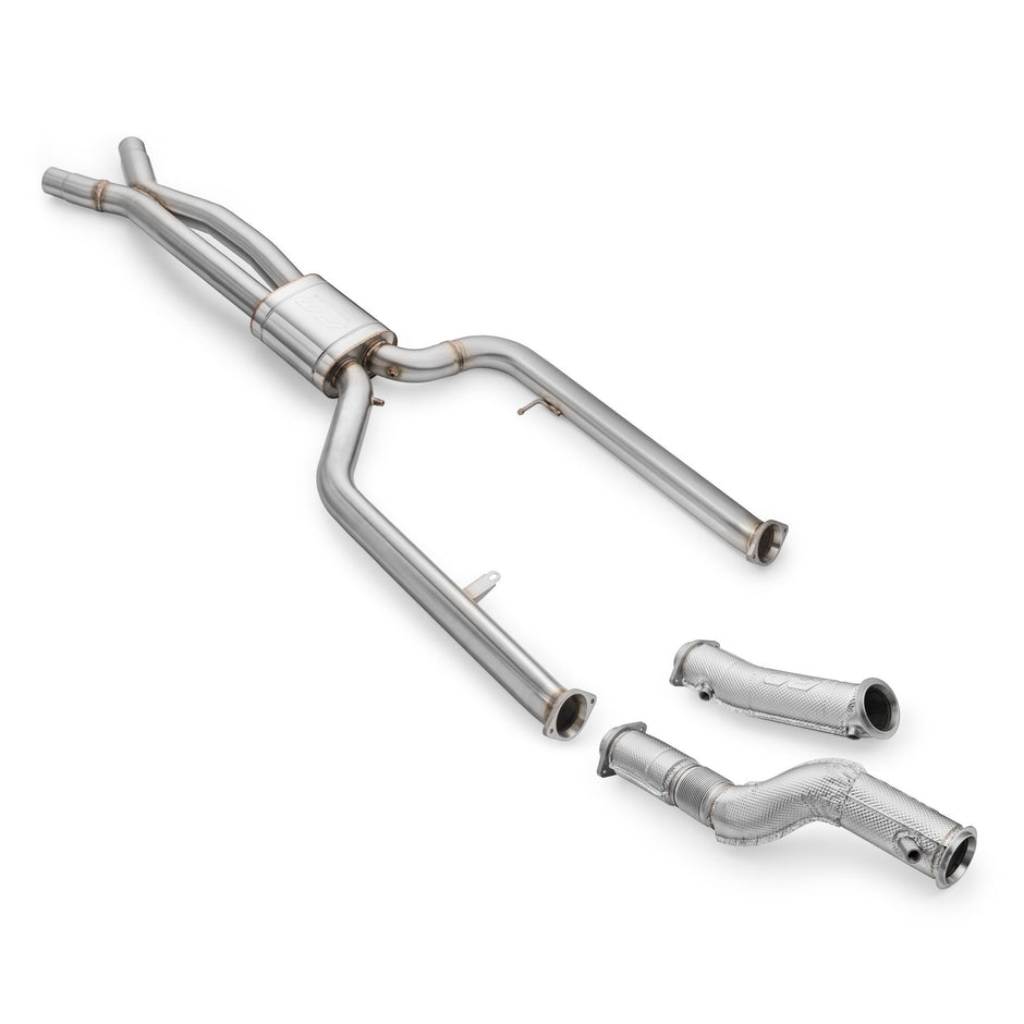 Downpipe set and midpipe section BMW M3 Competition (G80, G81) S58B, M4 (G82 / G83) 3.0 S58 Corsa Design
