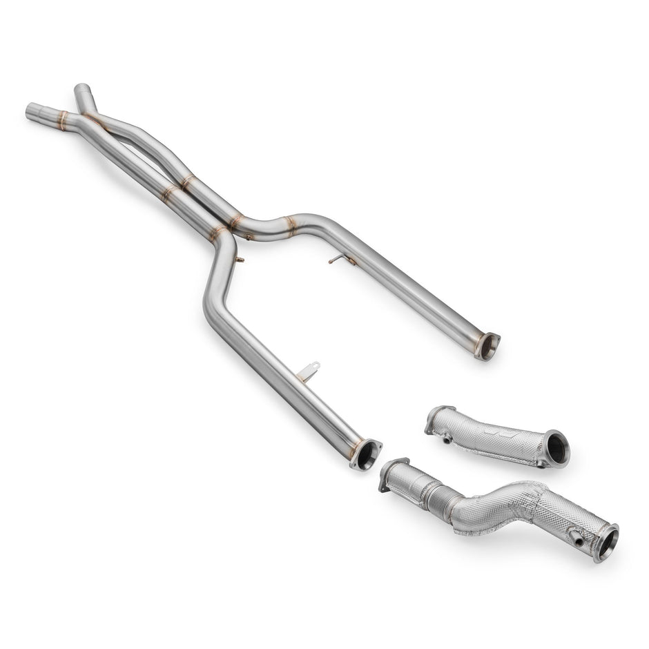 Downpipe set with catalytic converter and midpipe section BMW M3 Competition (G80, G81) S58B, M4 (G82 / G83) 3.0 S58 Corsa Design