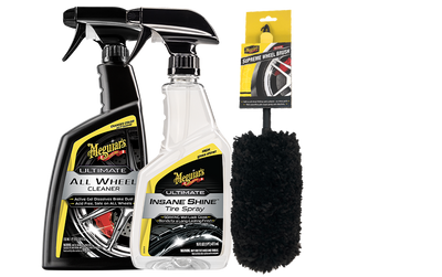 Meguiar's Däck- och fälgpaket – fälgrengöring, däckglans och borste