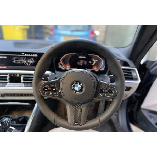Rattpaneldekor i carbon för BMW G-serie M2/M3/M4/M5/M8/X3M–X6M – utan rattvärme