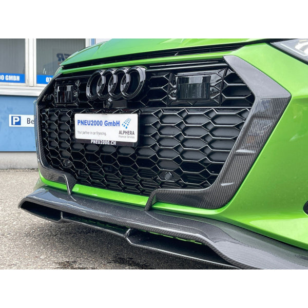 Grilldekorer/lister till främre stötfångare i carbon för Audi RS6/RS7 C8 2019–2024