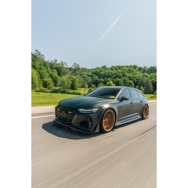 Grilldekorer/lister till främre stötfångare i carbon för Audi RS6/RS7 C8 2019–2024