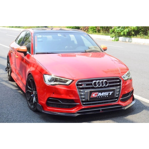 CMST Frontläpp version 2 i blank carbon för Audi A3 / S3 / RS3 8V Sedan 2014–2016 – bild 2