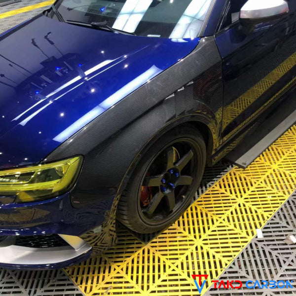 Framskärmar i Dry Carbon för Audi A3/S3