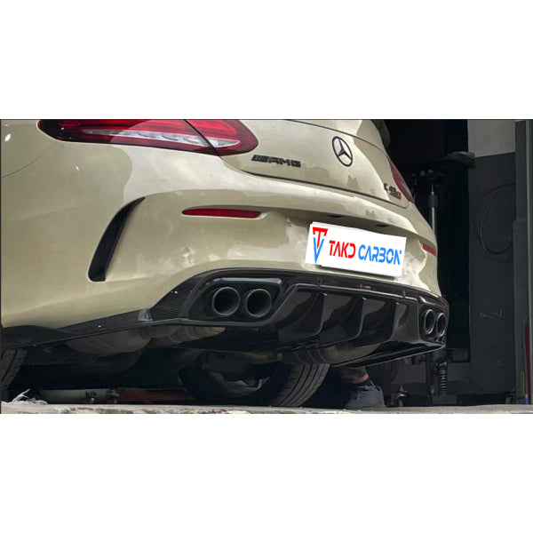 Bakre diffusor i Dry Carbon för Mercedes-AMG C43 Coupé facelift (2019–2021)