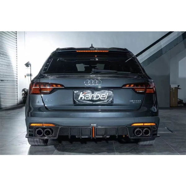 Spoiler till bagageluckan i Dry Carbon Karbel för Audi A4 S line Allroad B9 2017–2019