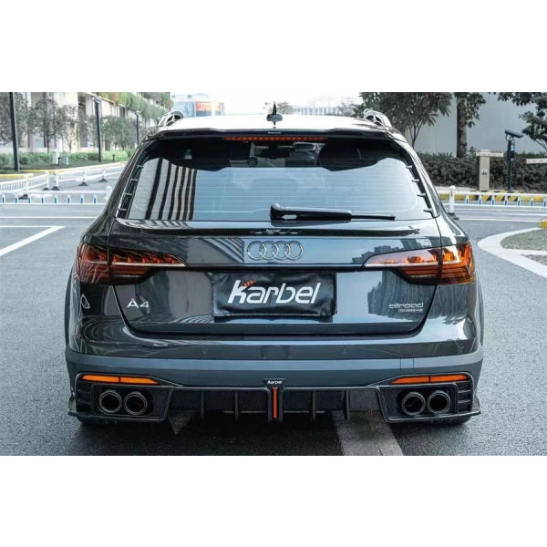 Spoiler till bagageluckan i Dry Carbon Karbel för Audi A4 S line Allroad B9 2017–2019