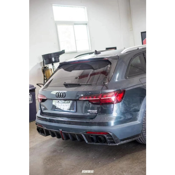 Spoiler till bagageluckan i Dry Carbon Karbel för Audi A4 S line Allroad B9 2017–2019 – bild 9