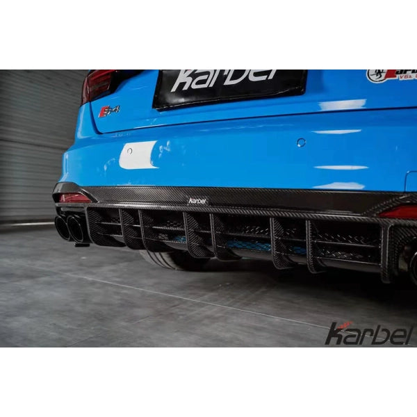 Bakre diffusor i Dry Carbon Karbel för Audi A4 S line / S4 B9 Sedan 2020–2022 – bild 5