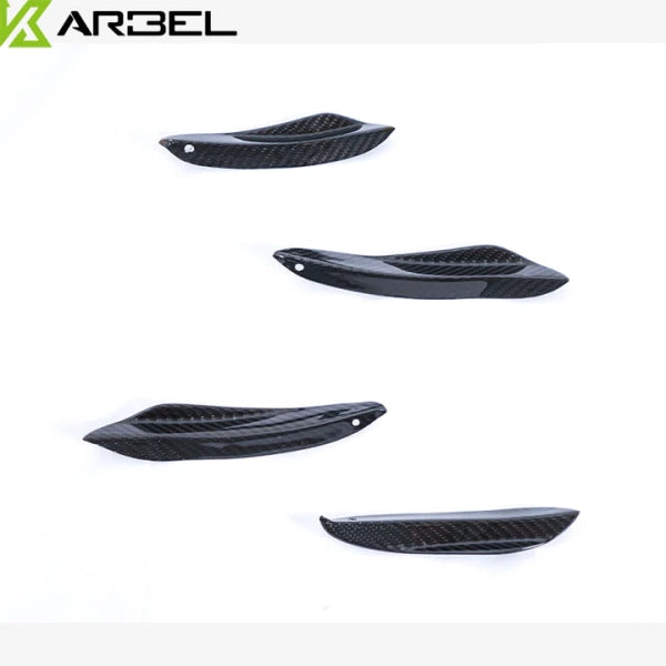 Canards fram i Dry Carbon Karbel för Audi A4 S line / S4 B9 Sedan 2017–2022
