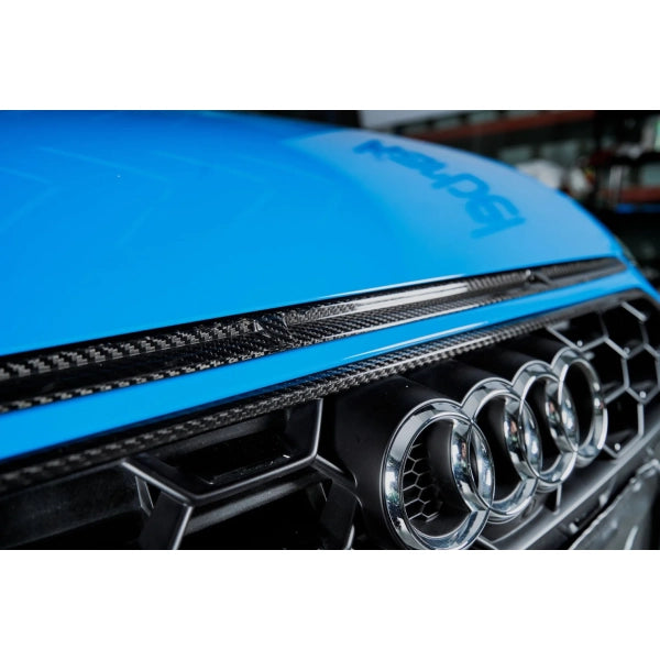 Övre stötfångardekor fram i Dry Carbon Karbel för Audi A4 S line / S4 B9 Sedan 2020–2022