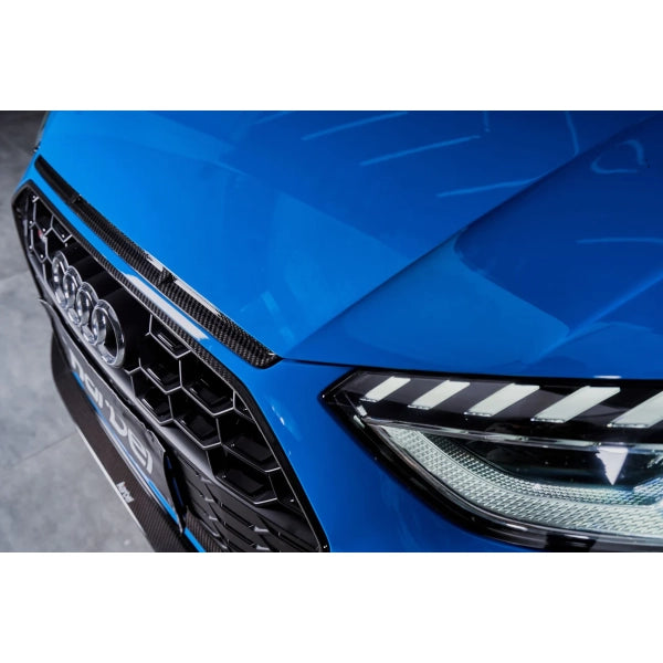 Övre stötfångardekor fram i Dry Carbon Karbel för Audi A4 S line / S4 B9 Sedan 2020–2022