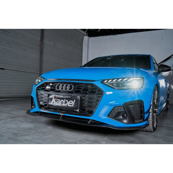 Övre stötfångardekor fram i Dry Carbon Karbel för Audi A4 S line / S4 B9 Sedan 2020–2022 – bild 4
