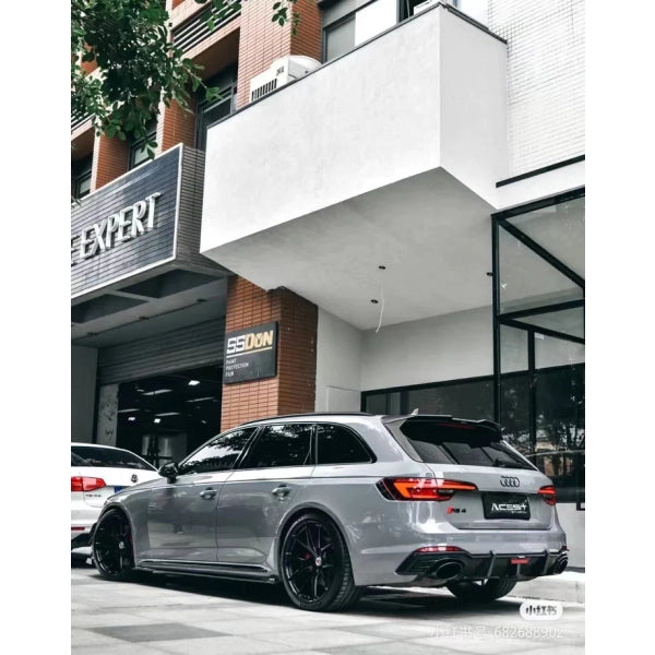 Karbel sidokjolar i Dry Carbon (pre-preg) för Audi RS4 B9 2017–2019 – variant 2