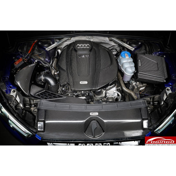 Fogiago Kylarpanel i Dry Carbon för Audi A4 / S4 / RS4 B9 2.0T / 3.0T 2017– – bild 2