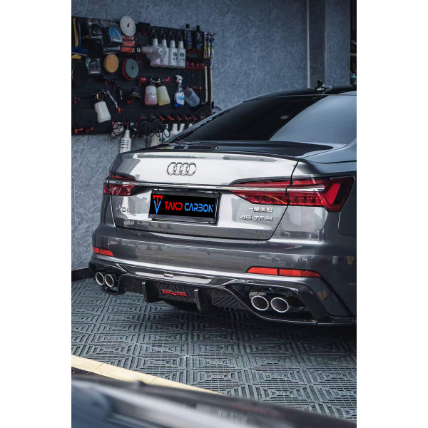 Bakre diffusor i dry pre-preg carbon för Audi A6 / S6 C8 2020–2023 – bild 5