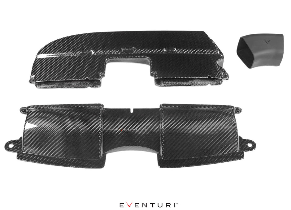 Eventuri luftboxkanaler i kolfiber BMW M3 E9X blank