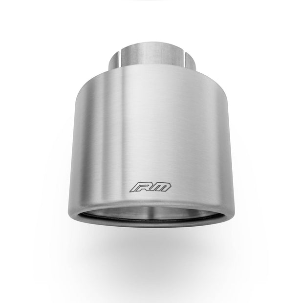 RM Motors oval beveled tip in satin Rostfritt stål