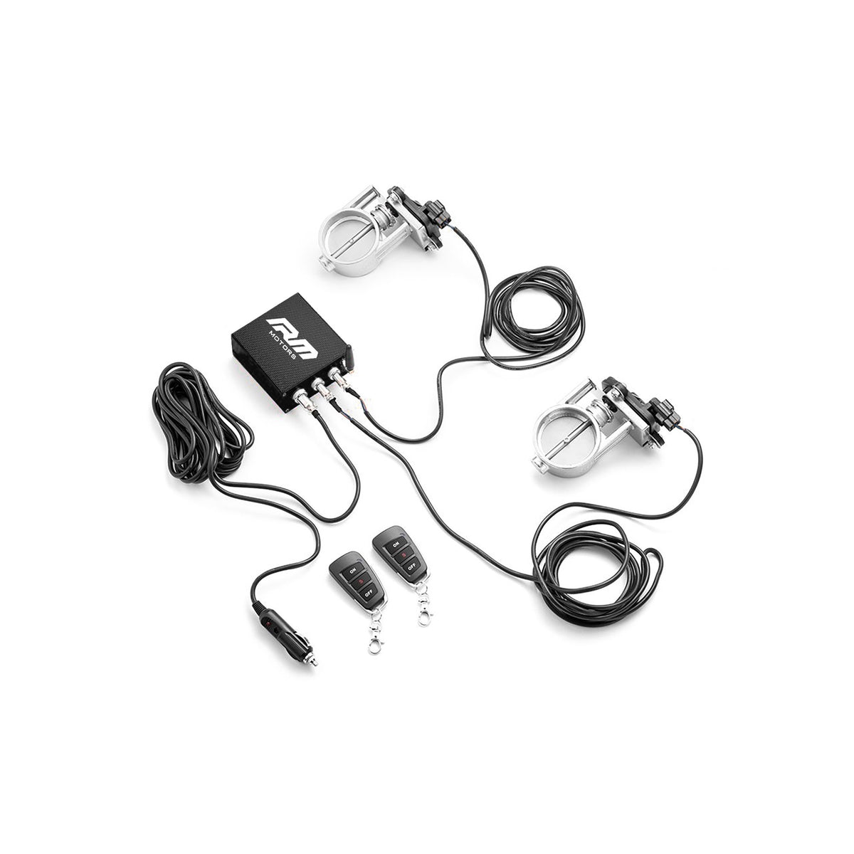 Electronic exhaust damper with 76 mm control unit