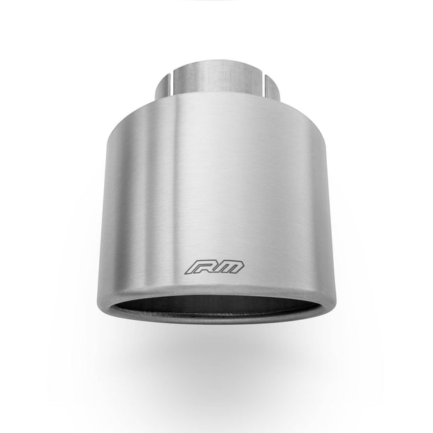 RM Motors oval beveled tip in satin Rostfritt stål