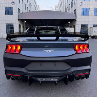 Bakvinge Performance w/Gurney Flap-list – Matte Black – Dark Horse Style – Ford Mustang 2024-2026 – bild 2