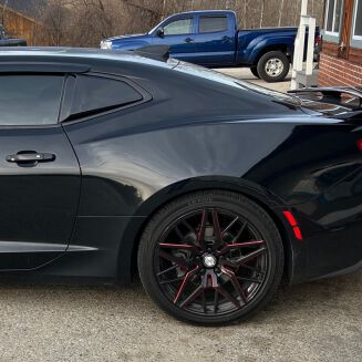 Sidorutepersienner blanksvart – Chevrolet Camaro 2016-2023