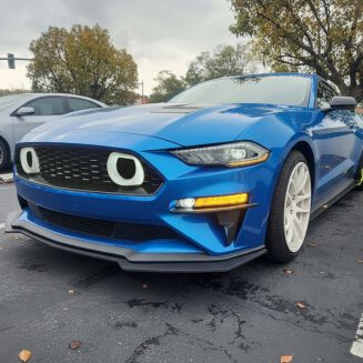 Halo LED Övre grill – MACH1 Style – Gloss Black – Ford Mustang 2018-2023 GT, Ecoboost – bild 4