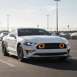 Halo LED Övre grill – MACH1 Style – Gloss Black – Ford Mustang 2018-2023 GT, Ecoboost – bild 3