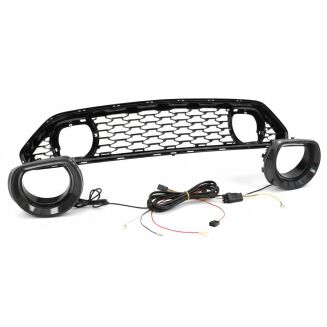Halo LED Övre grill – MACH1 Style – Gloss Black – Ford Mustang 2018-2023 GT, Ecoboost – bild 2
