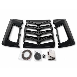 Bakrutepersienner LB-stil blanksvart – Chevrolet Camaro 2016-2023