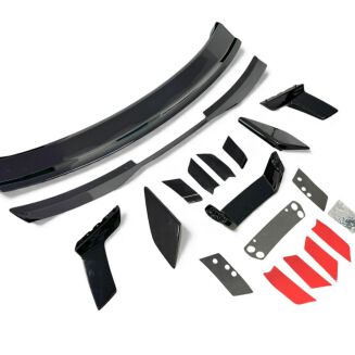 Bakvinge Performance w/Gurney Flap-list – Gloss Black – Dark Horse Style – Ford Mustang 2015-2023 – bild 2