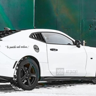 Sidorutepersienner blanksvart – Chevrolet Camaro 2016-2023