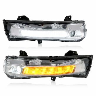 EU Style LED Sequential Blinkers – White DRL + Dimljus – Set – Ford Mustang 2018-2023 – bild 2