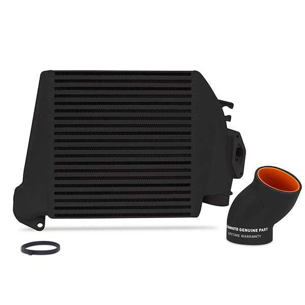 Mishimoto Toppmonterad intercooler – Subaru WRX 2008–2014 (svart, svarta silikonslangar)