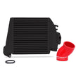 Mishimoto Toppmonterad intercooler Subaru WRX 2008–2014 (svart, röda silikonslangar)