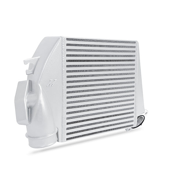 Mishimoto Toppmonterad intercooler – Subaru WRX 2008–2014 (silver, blå silikonslangar)
