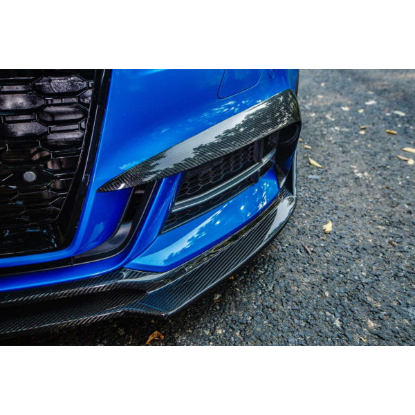 Karbel frontläpp i pre-preg carbon för Audi A3 S line / S3 8V Sedan 2013–2016 – bild 4
