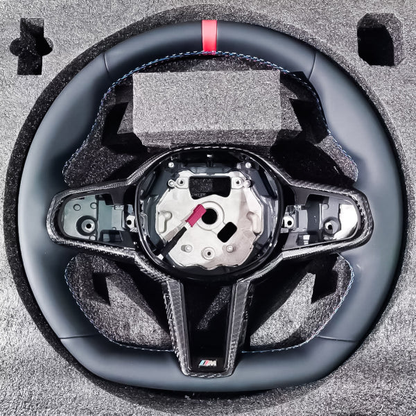 LCI CS-ratt i carbon & läder för BMW G-serie M2/M3/M4/M5/M8/XM/X3M–X6M