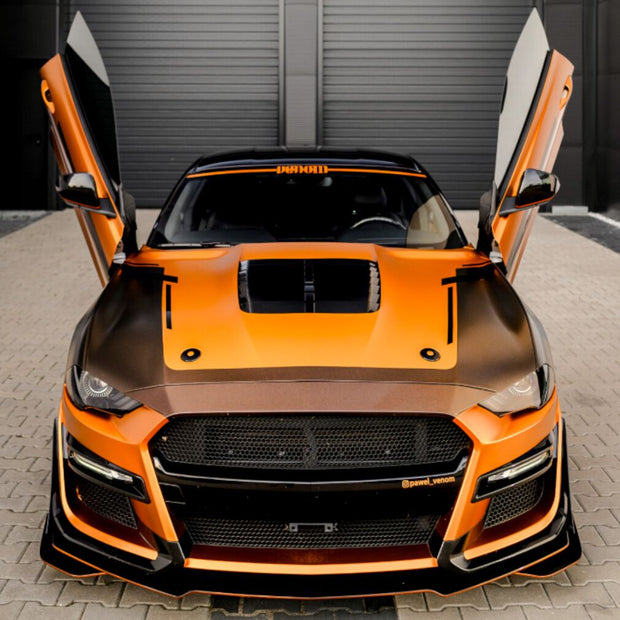 Aluminiumhuv – 1:1 GT500 Style – Ikon – Ford Mustang 2018-2023 GT, ECOBOOST