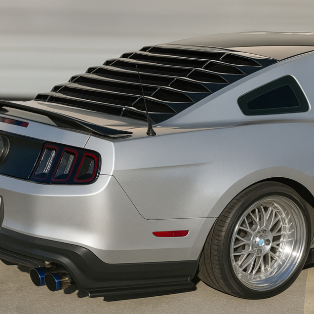 Fönsterjalusier – Matte Black – IK Style – Ford Mustang 2005-2014 Coupe