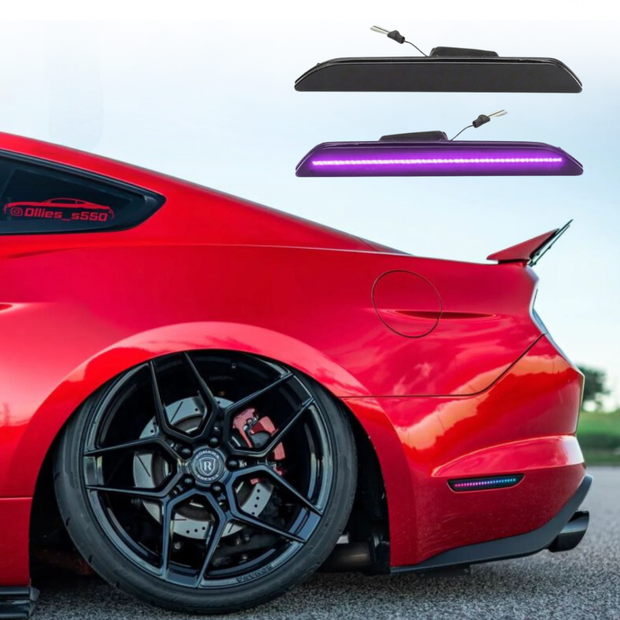 LED Bakre stötfångare Sidomarkeringsljus – RGB – Ford Mustang 2015-2023